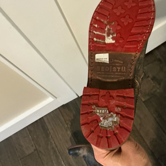 Make Offer:) Bed Stu, Tall Black Distressed Boots, Sz 7.5, Worn twice - Picture 7 of 8